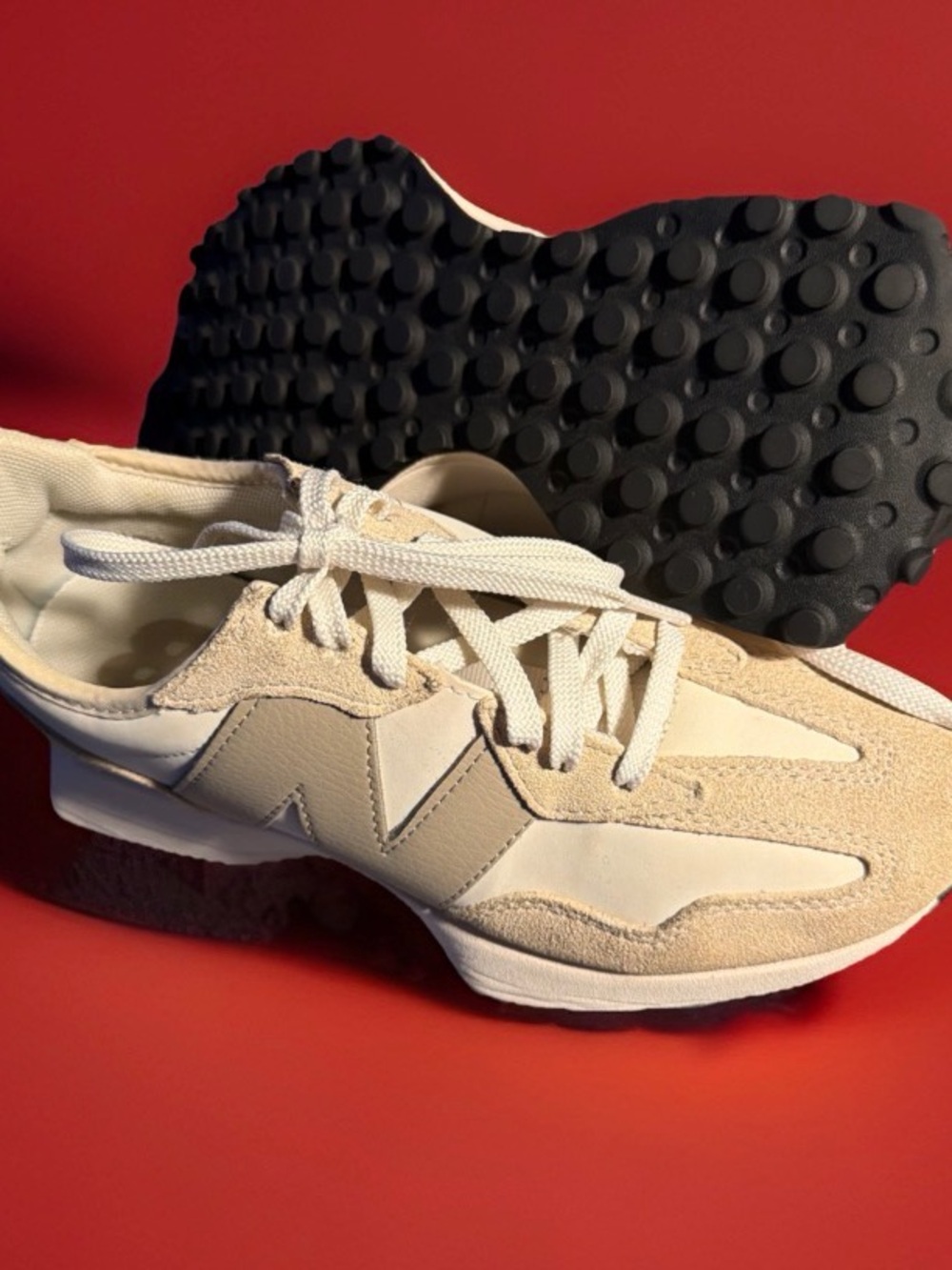 New Balance Beige & White Women's Retro Runner Sneakers - Picture 2 of 14